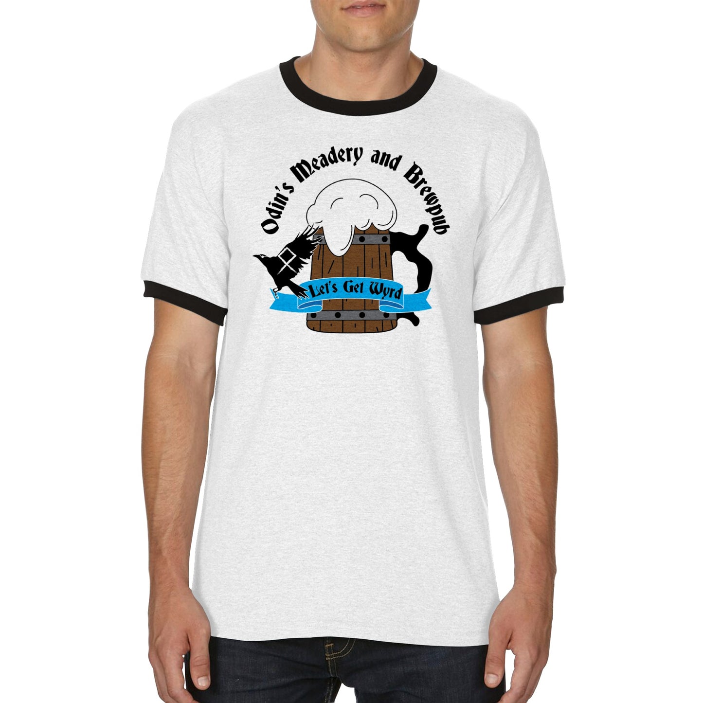 Odin's Meadery and Brewpub Ringer T-shirt