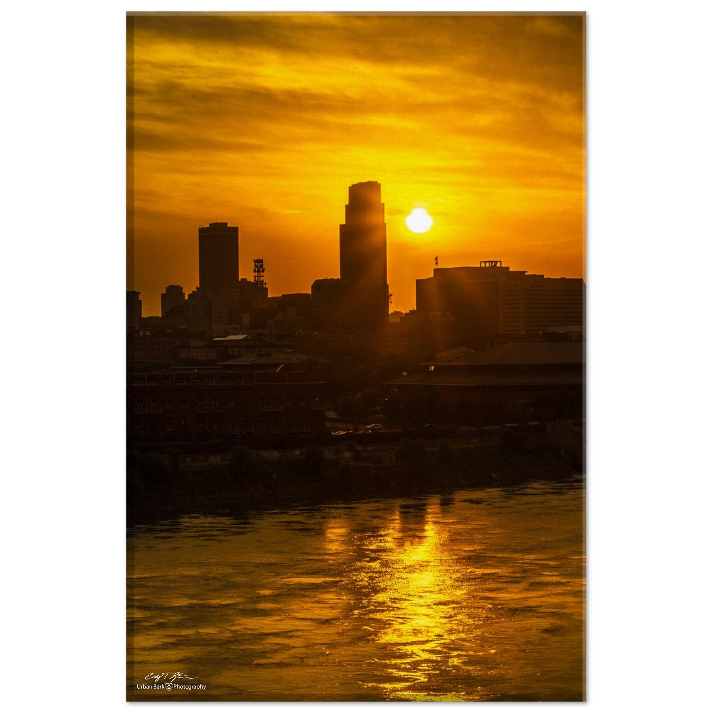 Sunset of the Solstice Over Omaha-Canvas