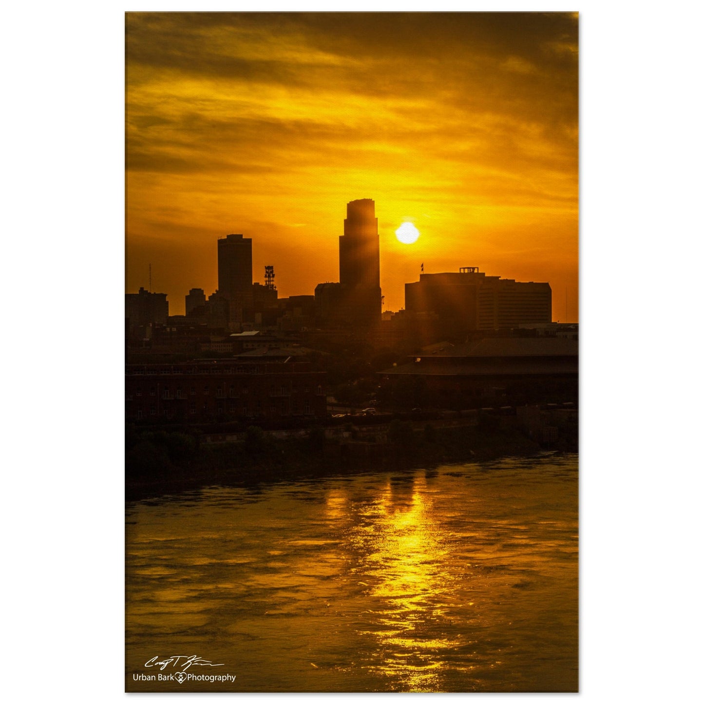 Sunset of the Solstice Over Omaha-Canvas