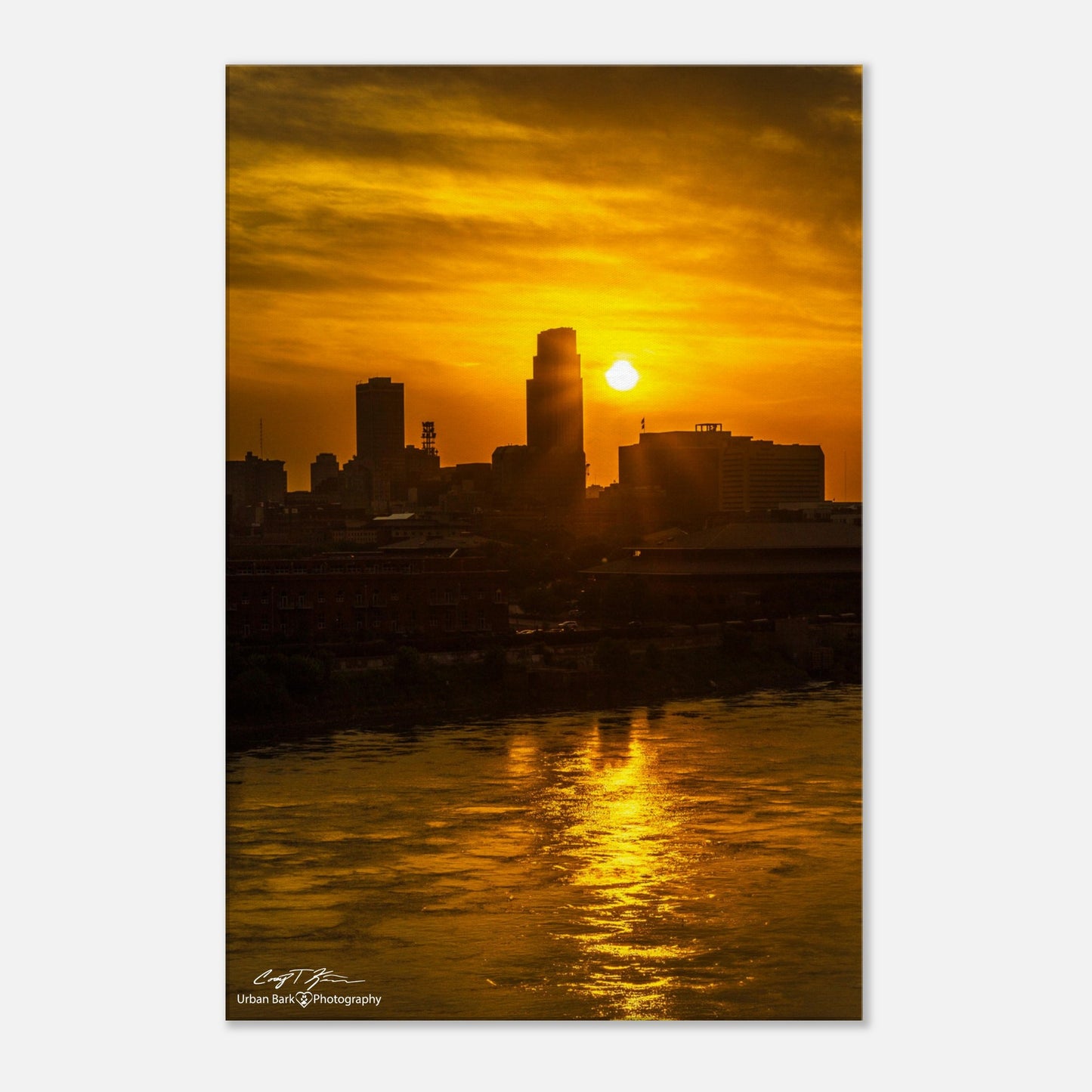 Sunset of the Solstice Over Omaha-Canvas