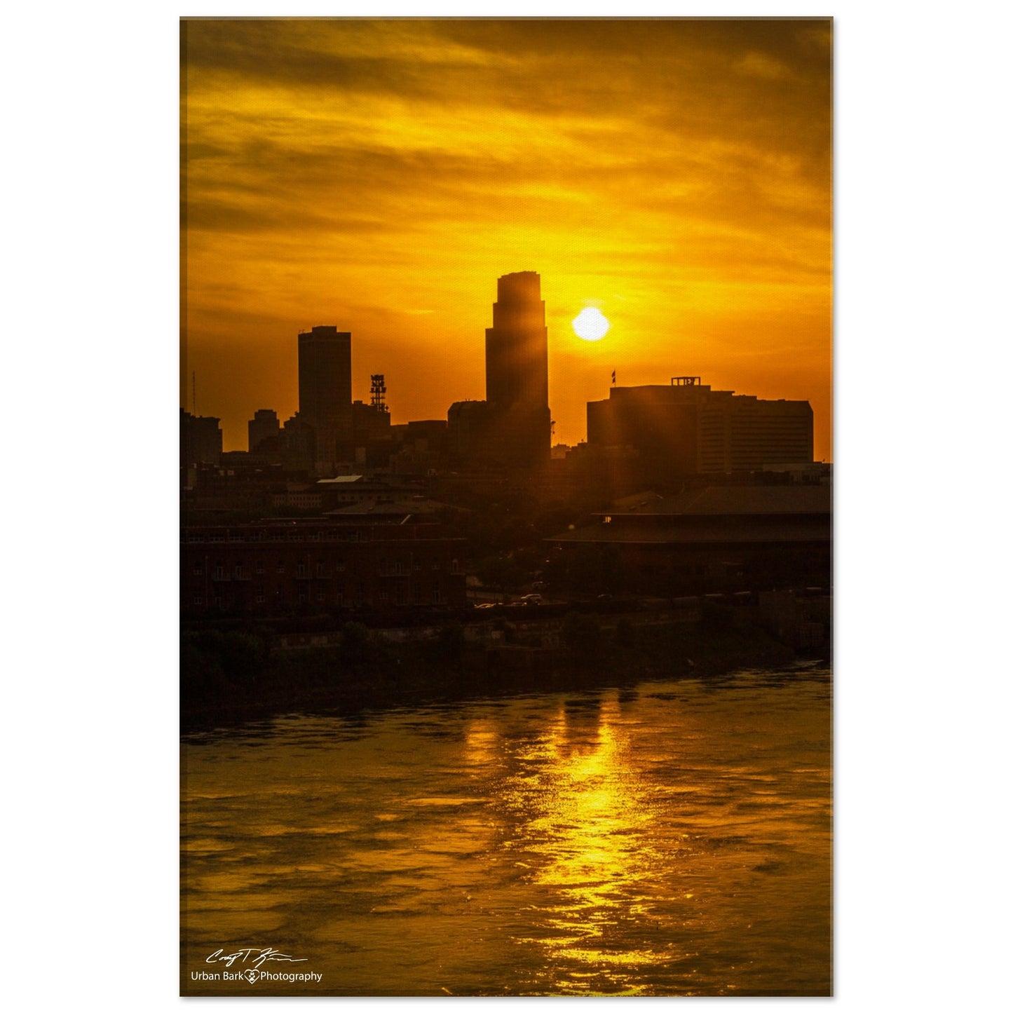 Sunset of the Solstice Over Omaha-Canvas