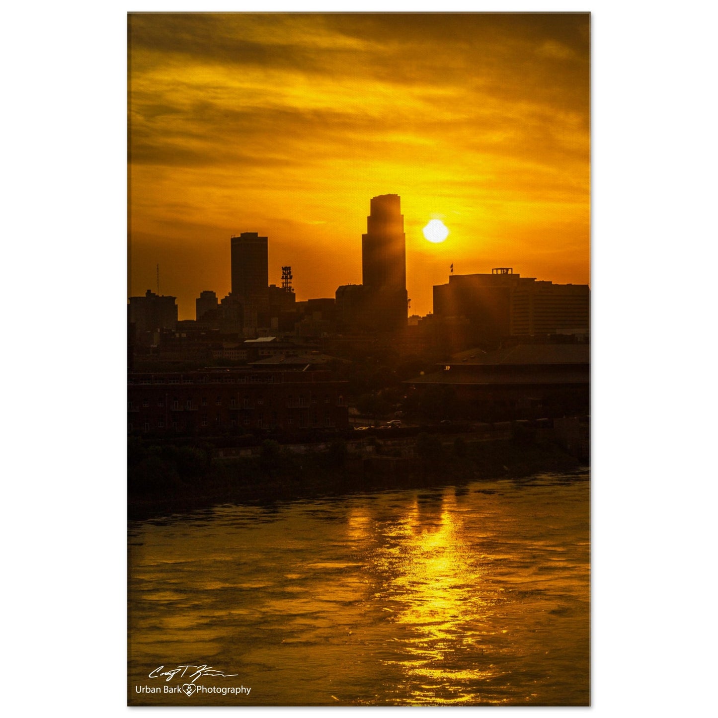 Sunset of the Solstice Over Omaha-Canvas