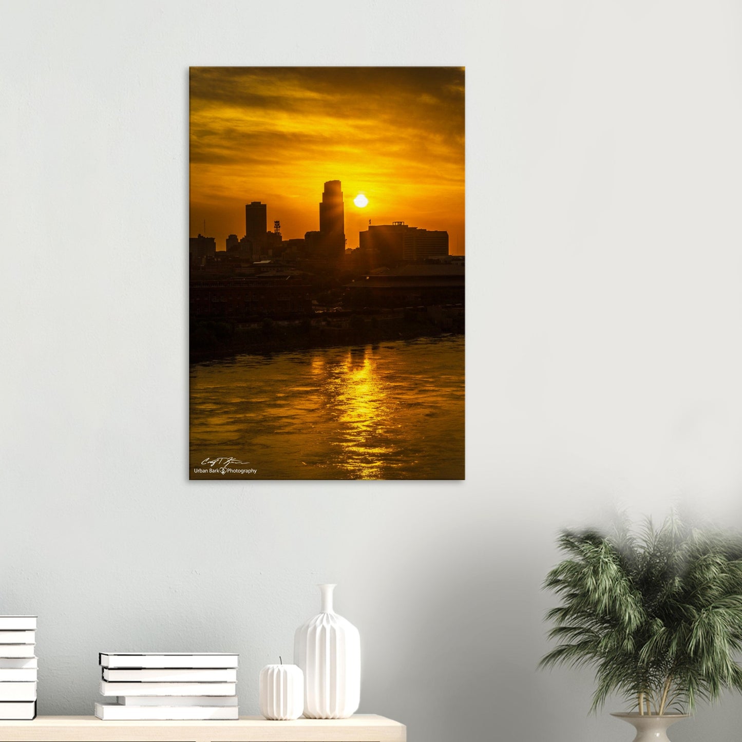 Sunset of the Solstice Over Omaha-Canvas