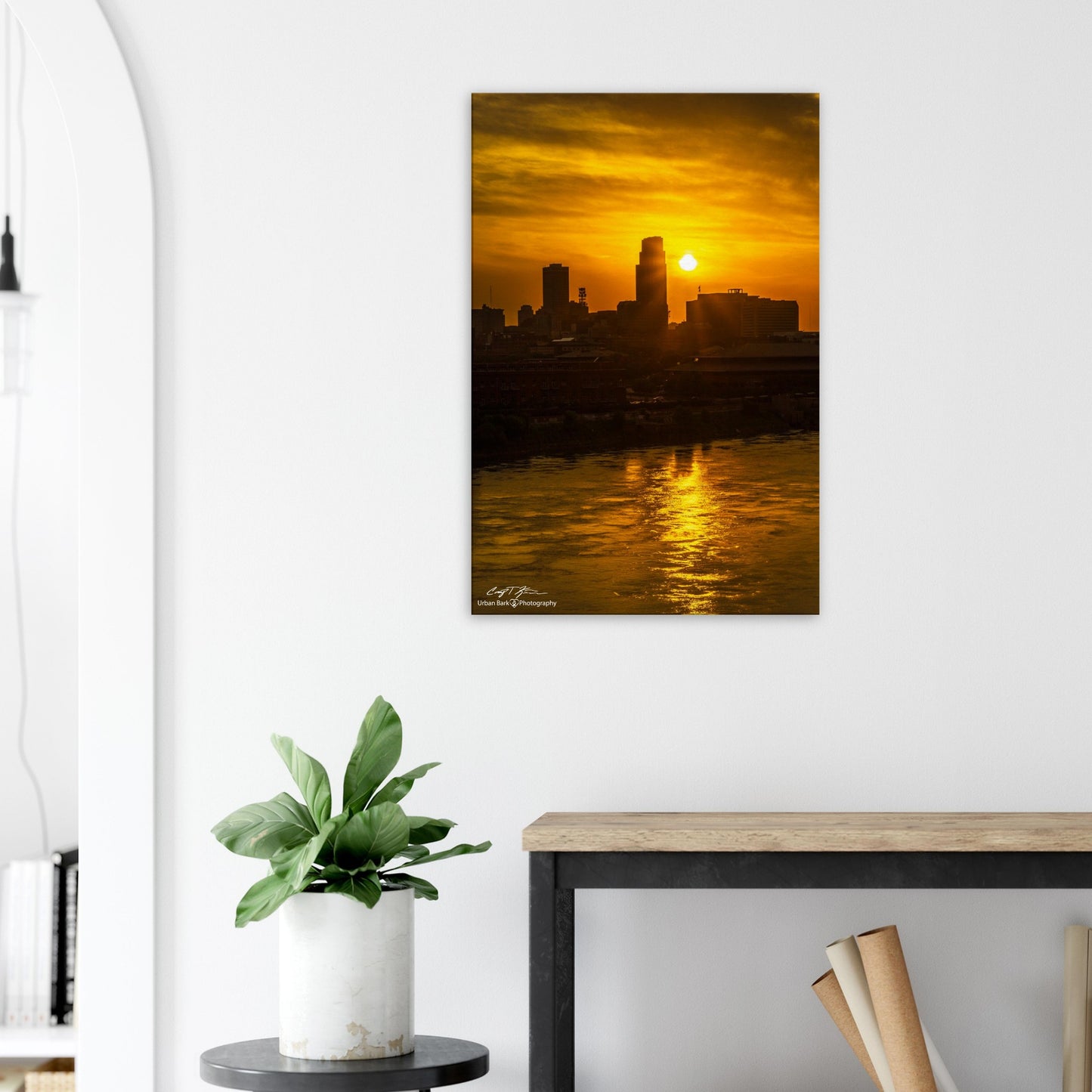Sunset of the Solstice Over Omaha-Canvas